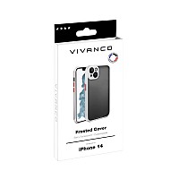 VIVANCO FROSTED COVER IPHONE 14 semi transparent/grey backcover