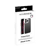 VIVANCO FROSTED COVER IPHONE 14 PRO semi transparent/grey backcover