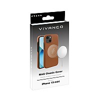 VIVANCO MAG CLASSIC COVER IPHONE 13 MINI brown backcover