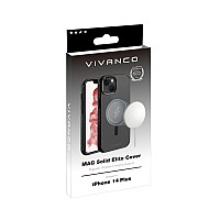 VIVANCO MAG SOLID ELITE COVER IPHONE 14 PLUS semi-transparent black backcover