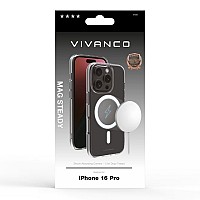 VIVANCO MAG STEADY COVER IPHONE 16 PRO MAX transparent backcover