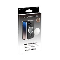 VIVANCO MAG STEADY COVER IPHONE 15 PRO transparent backcover