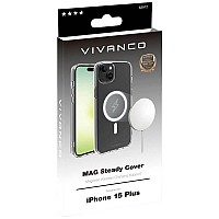 VIVANCO MAG STEADY COVER IPHONE 15 PLUS transparent backcover