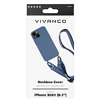 VIVANCO NECKLACE COVER IPHONE 13 blue backcover