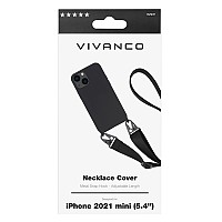 VIVANCO NECKLACE COVER IPHONE 13 MINI black backcover