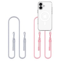 TECH-PROTECT FLEXAIR CHAIN MAG CASE IPHONE 16 grey pink backcover