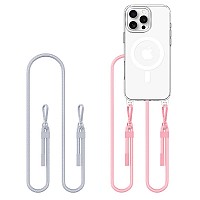 TECH-PROTECT FLEXAIR CHAIN MAG CASE IPHONE 16 PRO grey pink backcover