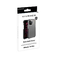 VIVANCO ROCK SOLID CASE IPHONE 14 PRO black transparent backcover