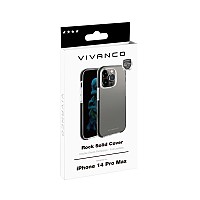 VIVANCO ROCK SOLID CASE IPHONE 14 PRO MAX black transparent backcover