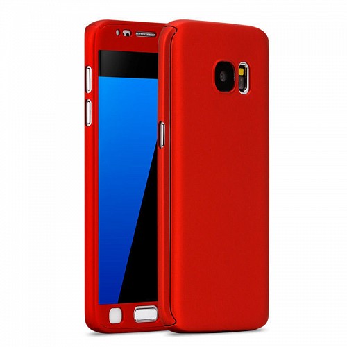 360 Full Cover & Temp.Glass Samsung J3 18 Red