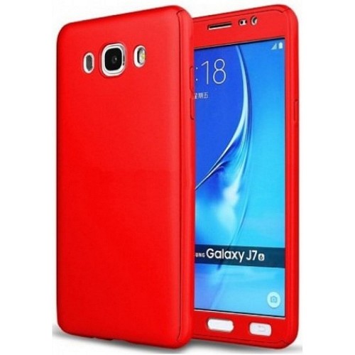 360 Full Cover & Temp.Glass Samsung J7 16 Red