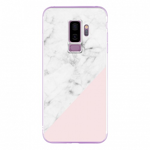 Silicon Marble Case Samsung S9 Plus SM9 White/Pink