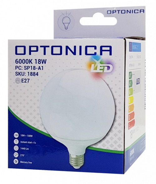 OPTONICA LED  G120 1884, 18W, 6000K, E27, 1440lm OPT-1884