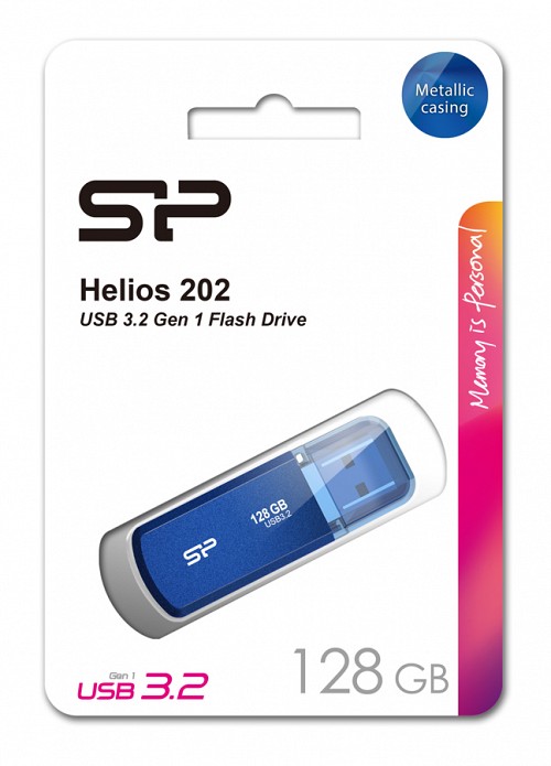 SILICON POWER USB Flash Drive Helios 202, 128GB, USB 3.2,  SP128GBUF3202V1B