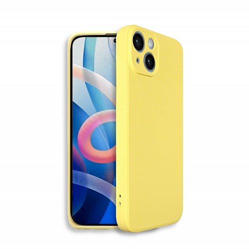 Bodycell Square Liquid Silicon Case iPhone 14  Yellow