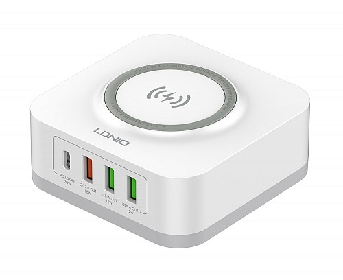 LDNIO   AW004, USB-C/3x USB/wireless, 32W, PD/QC,  6933138600306