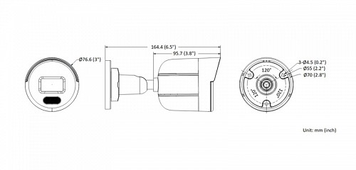 HIKVISION HIWATCH IP  ColorVu HWI-B129H, 2.8mm, 2MP, IP67, PoE HWI-B129H