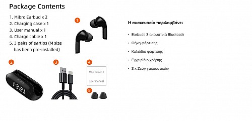 Ακουστικά Earbuds - Mibro Earbuds 3 (Black)