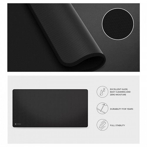 Mousepad Natec Colors Series Obsidian NPO-2085 30x25cm Μαύρο (1 τεμ.)