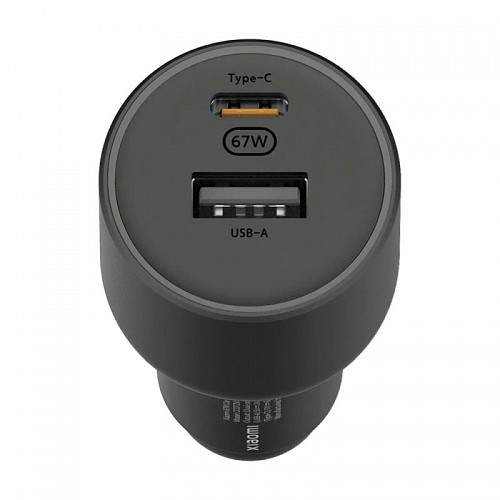 Φορτιστής Αυτοκινήτου Xiaomi Mi με Διπλή Έξοδο USB A & USB C GaN 67W Μαύρο