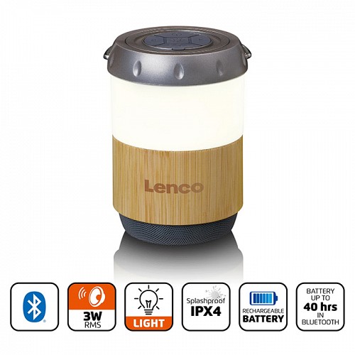 Φορητό ηχείο Bluetooth 3W, με ατμοσφαιρικό φωτισμό LENCO BTL-030BA