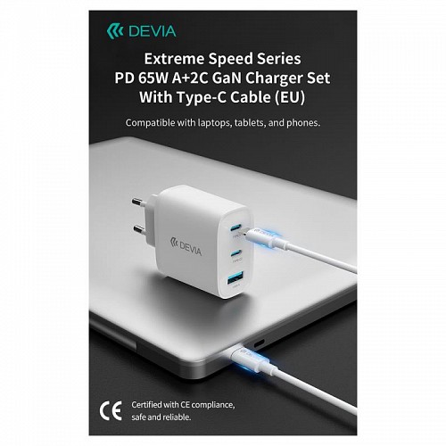     Devia RCE-6505ACCL 65W    USB A & 2xUSB C GaN PD &  USB C  USB C Extreme Speed 