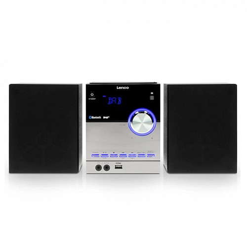 Mini Hi-Fi με CD player, DAB+ FM ράδιο, σύνδεση Bluetooth και αναπαραγωγή από USB stick, 20W LENCO MC-150