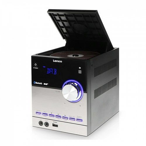 Mini Hi-Fi με CD player, DAB+ FM ράδιο, σύνδεση Bluetooth και αναπαραγωγή από USB stick, 20W LENCO MC-150