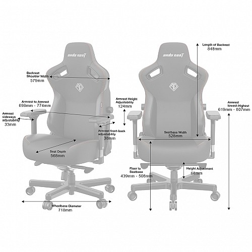 ANDA SEAT Gaming Chair KAISER-3 XL White