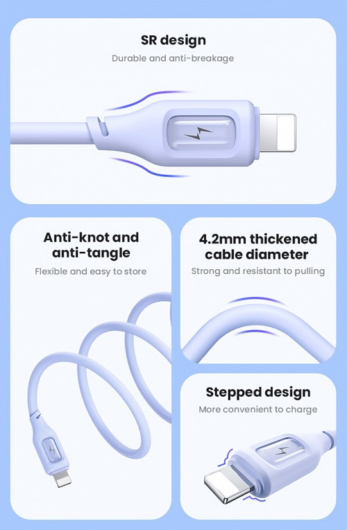 USAMS  Lightning  USB US-SJ618, 12W, 1m,  SJ618USB03