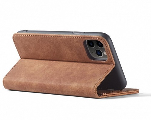 Bodycell Book Case Pu Leather iPhone 12 Mini Brown