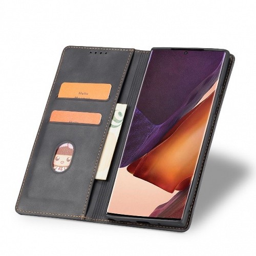 Bodycell Book Case Pu Leather Samsung Note 20 Ultra Black