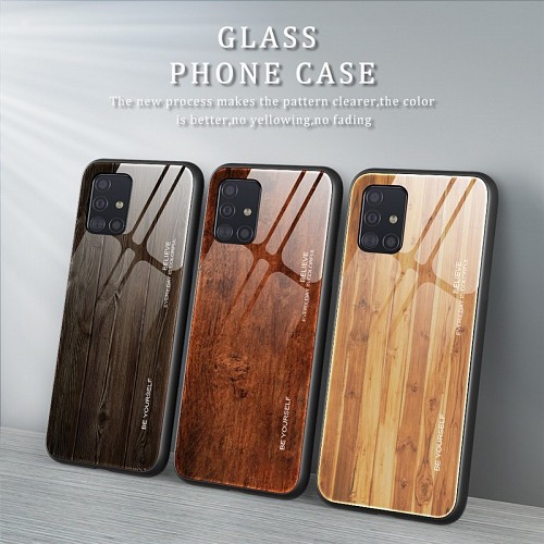 Bodycell Back Cover Wood Temp.Glass For iPhone 12 Pro Max