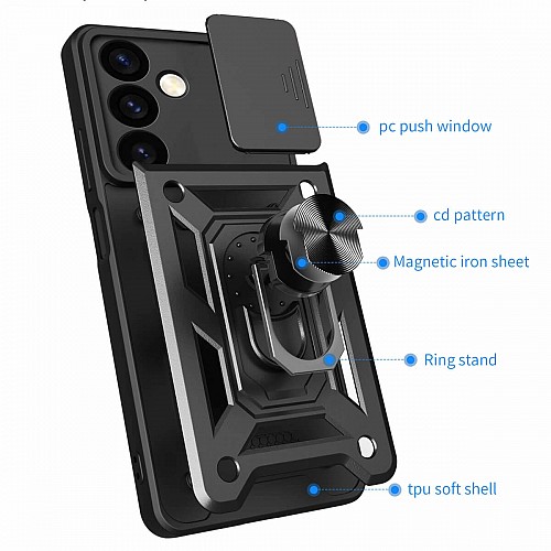 Bodycell Armor Slide Cover Case Samsung S24  Black