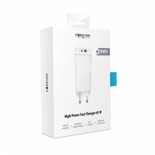 FOREVER TRAVEL CHARGER GaN PD 65W white