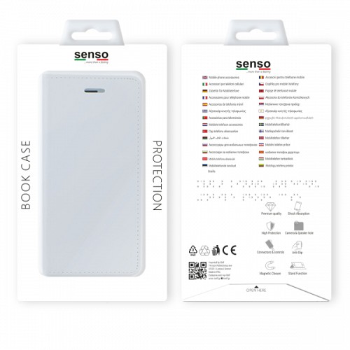 SENSO LEATHER STAND BOOK SAMSUNG J5 2017 white