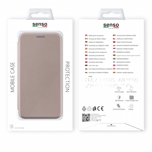 SENSO OVAL STAND BOOK SAMSUNG S10 LITE / A91 rose gold