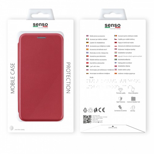 SENSO OVAL STAND BOOK SAMSUNG J6 PLUS red