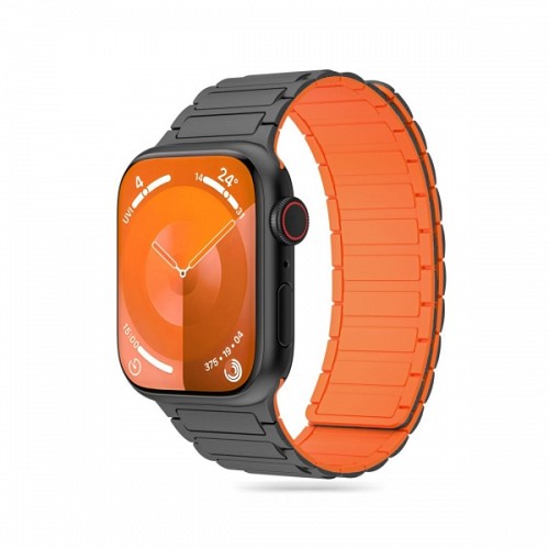 TECH-PROTECT REPLACMENT MAGNETIC ICONBAND FOR APPLE WATCH4/5/6/7/9/SE (42/44/45/49 MM) titan-orange