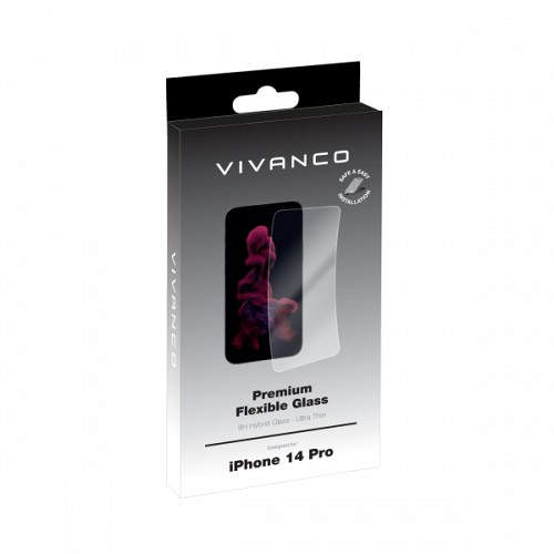 VIVANCO 2D HYBRID FLEXIBLE TEMPERED GLASS IPHONE 14 PRO