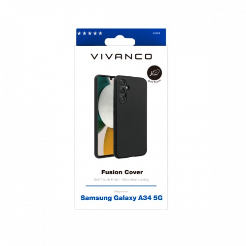 VIVANCO FUSION COVER SAMSUNG A34 5G black backcover