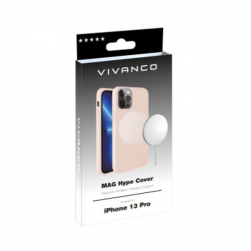 VIVANCO MAG HYPE COVER IPHONE 13 PRO pink sand backcover