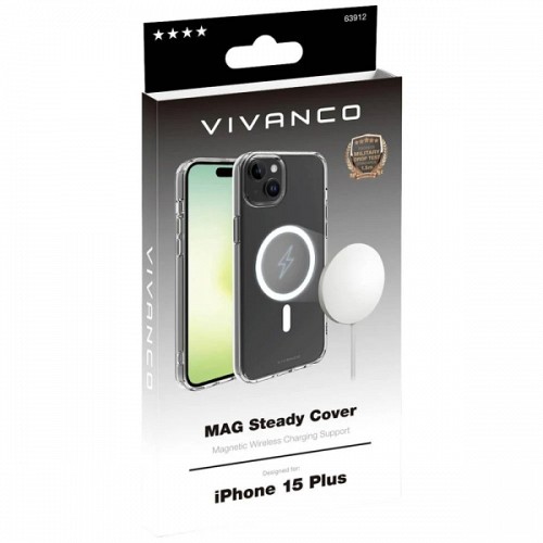 VIVANCO MAG STEADY COVER IPHONE 15 PLUS transparent backcover