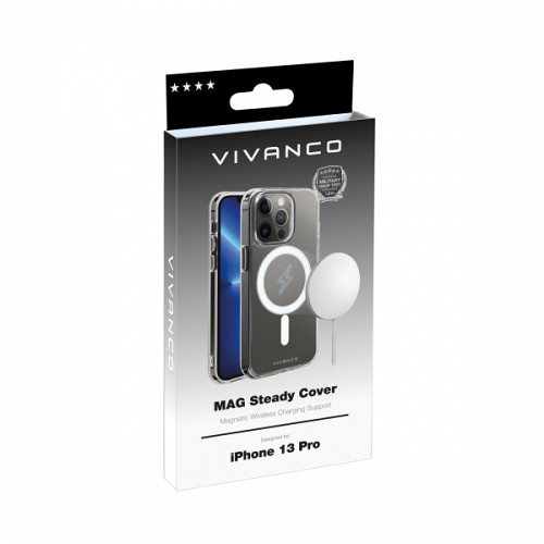 VIVANCO MAG STEADY COVER IPHONE 13 PRO transparent backcover