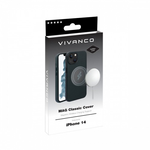 VIVANCO MAG CLASSIC COVER IPHONE 14 midnight green backcover