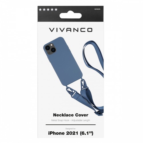 VIVANCO NECKLACE COVER IPHONE 13 blue backcover