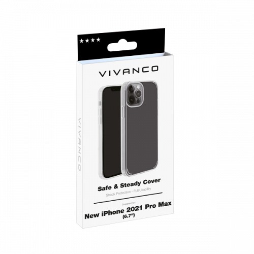 VIVANCO SAFE & STEADY CASE IPHONE 13 PRO MAX transparent backcover