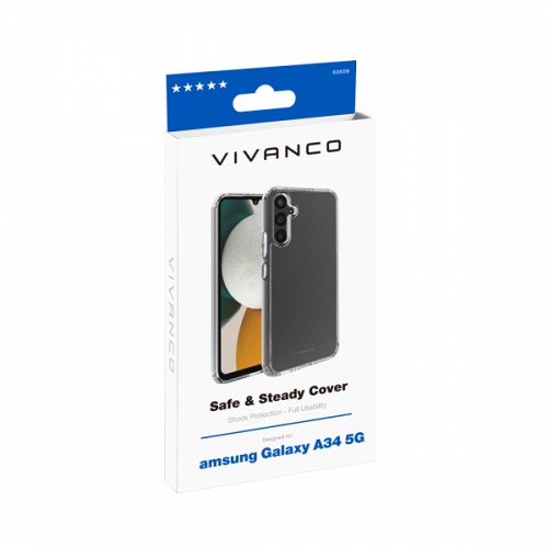 VIVANCO SAFE & STEADY CASE SAMSUNG A34 5G transparent backcover