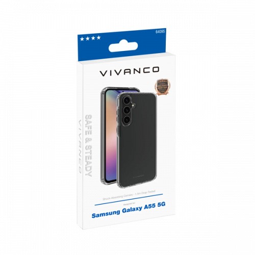 VIVANCO SAFE & STEADY CASE SAMSUNG A55 5G transparent backcover