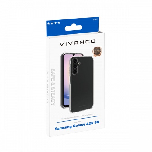 VIVANCO SAFE & STEADY CASE SAMSUNG A25 5G transparent backcover